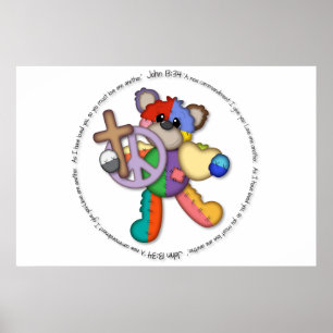 Poster Vers John de bible 13" amour une une autre"