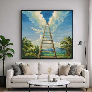 Poster Vers le ciel - Illustration surréaliste Style Art