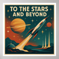 "Vers Les Étoiles Et Au-Delà" Voyage Vintage Dans
