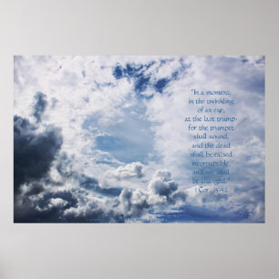 Poster Vers ouvert de l'impression w/Scripture de cieux