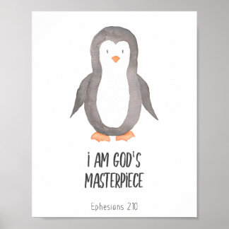 Poster Verse de la Bible Enfant Je suis le chef-d'oeuvre 