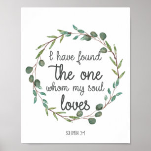 Poster Verse de la Bible J'ai trouvé celui
