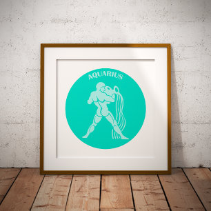 Poster Verseau, Signe du zodiaque, Horoscope, Astrologie