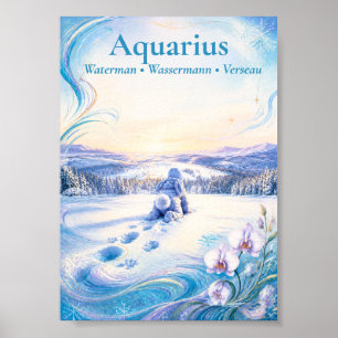 Poster Verseau Zodiaque Petite Art Astrologie de rêve