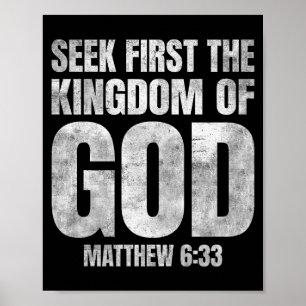 Poster Verset biblique Cherchez d'abord le royaume de Die