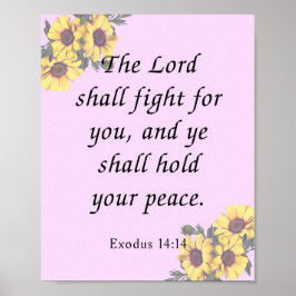 Poster Verset biblique, Exode 14:14