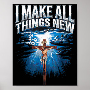 Poster Verset biblique Foi chrétienne Église chrétienne J