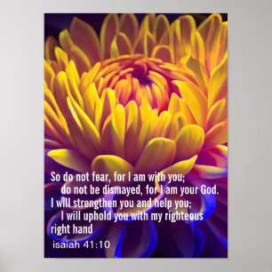 Poster Verset biblique inspirant personnalisé