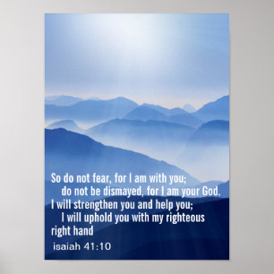 Poster Verset biblique inspirant personnalisé