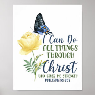 Poster Verset Biblique Je Peux Faire Toutes Les Choses Pa