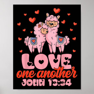 Poster Verset biblique Jean 13&#  Lama Saint-Valentin ch