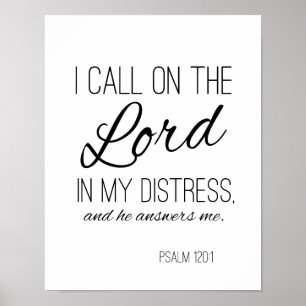 Poster Verset biblique moderne Imprimer Psaume 120:1