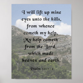 Poster Verset biblique, Psaume 121:1-2