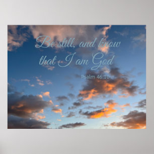 Poster Verset biblique Psaume 46:10