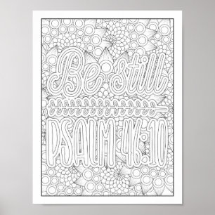 Poster Verset de la Bible/Coloration des adultes chrétien