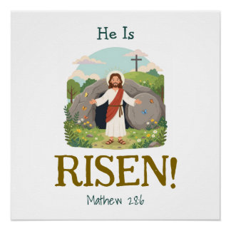 Poster Verset de la Bible de Pâques pour enfants, Écritur