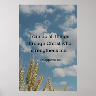 Poster Verset de la Bible, Philippiens 4:13