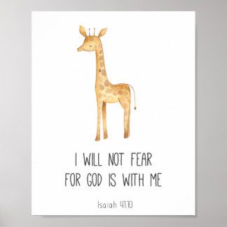 Poster Verset de la Bible pour enfants Je ne crains pas