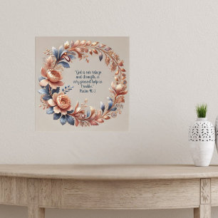 Poster Verset personnalisable au pastel de pêche et de bl