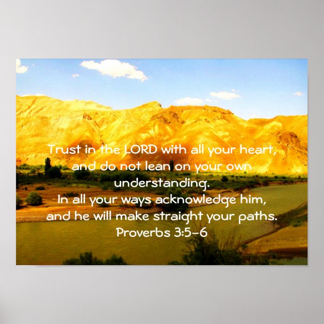 Poster Versets bibliques Citation sur les Proverbes de co (Devant)