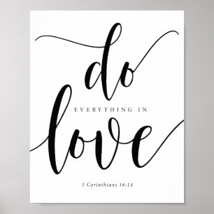 Poster Versets bibliques - faites tout ce qui est amoureu