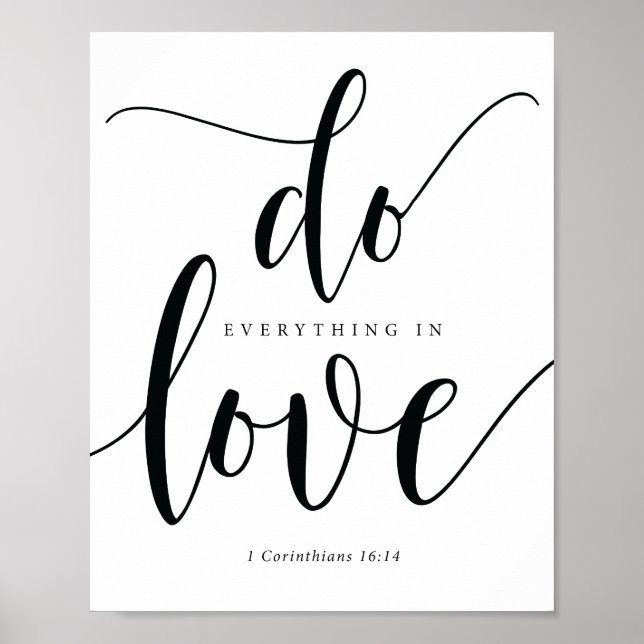 Poster Versets bibliques - faites tout ce qui est amoureu (Devant)