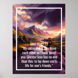 Poster Versets bibliques personnalisés et mots personnali