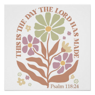 Poster Versets de la Bible Fleur sauvage