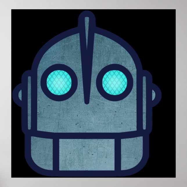 Poster Version de la nuit de la tête géante en fer (Devant)