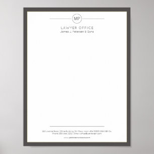 Poster Version imprimable en-tête de bureau moderne