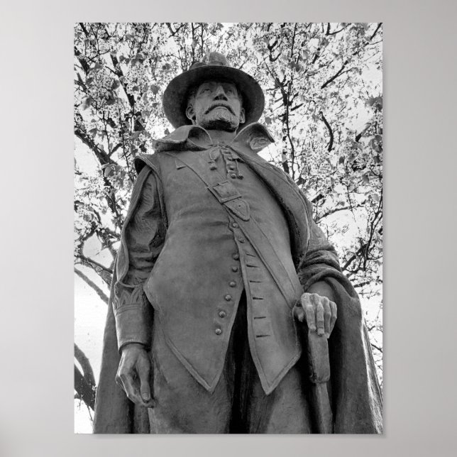 Poster Version imprimée du gouverneur William Bradford (Devant)