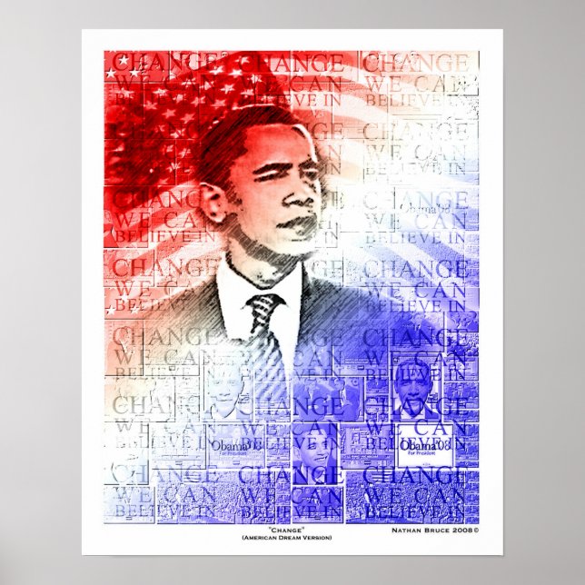 Poster Version Obama American Dream - Customisée (Devant)
