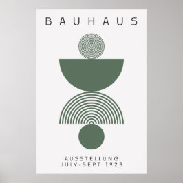Poster vert Bauhaus Sage