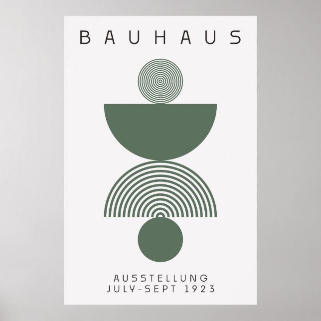 Poster vert Bauhaus Sage (Devant)
