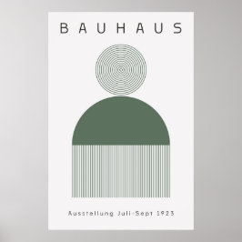 Poster vert Bauhaus Sage