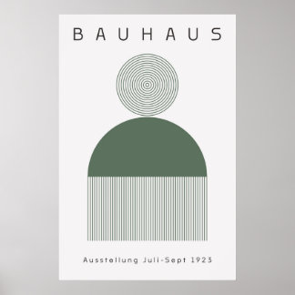 Poster vert Bauhaus Sage