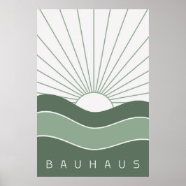 Poster vert Bauhaus Sage
