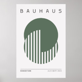 Poster vert Bauhaus Sage