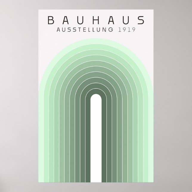 Poster vert Bauhaus Sage (Devant)