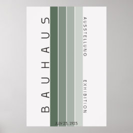 Poster vert Bauhaus Sage