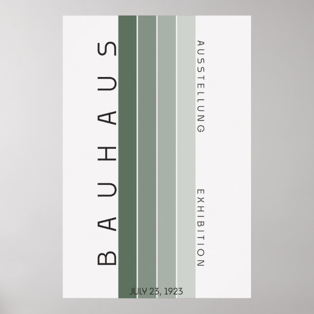 Poster vert Bauhaus Sage (Devant)