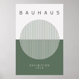 Poster vert Bauhaus Sage