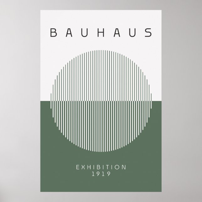 Poster vert Bauhaus Sage (Devant)