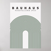 Poster vert Bauhaus Sage
