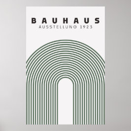 Poster vert Bauhaus Sage