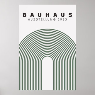 Poster vert Bauhaus Sage