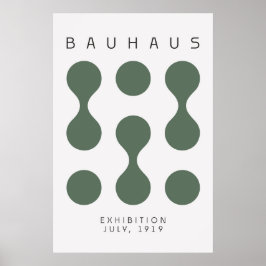 Poster vert Bauhaus Sage