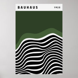 Poster vert Bauhaus Sage