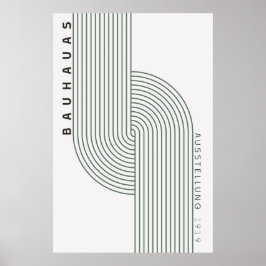 Poster vert Bauhaus Sage