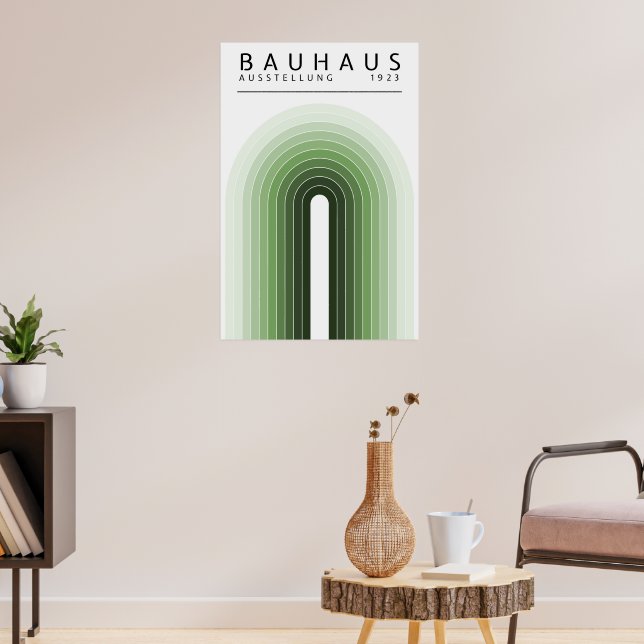 Poster vert Bauhaus Sage (Salon 3)